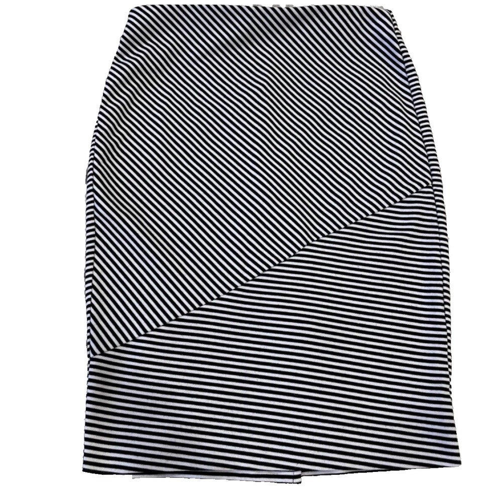 THE LIMITED ~ Women's Stretch Striped Pencil Skirt; Black/White; Size XS